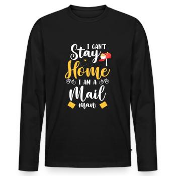Postal parcel service courier - Men's Premium Organic Long Sleeve Shirt - black - Front - Nico (187cm)