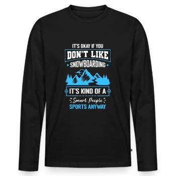 Snowboarder Holiday Boarder Freestyle - Men's Premium Organic Long Sleeve Shirt - black - Front - Nico (187cm)