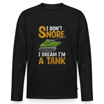 Tanks Fight Soldiers Firepower - Men's Premium Organic Long Sleeve Shirt - black - Front - Nico (187cm)