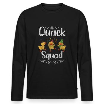Duckling Bathing Duck Bathtub - Men's Premium Organic Long Sleeve Shirt - black - Front - Nico (187cm)