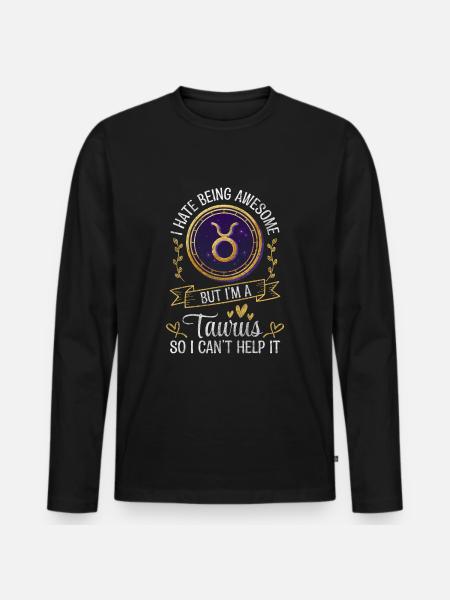Zodiac element zodiac - Men's Premium Organic Long Sleeve Shirt - black