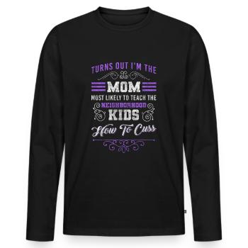 Colocataires des résidents du quartier Fête d’emménagement Colocataires - T-shirt manches longues Premium bio Homme - noir - Devant - Nico (187cm)