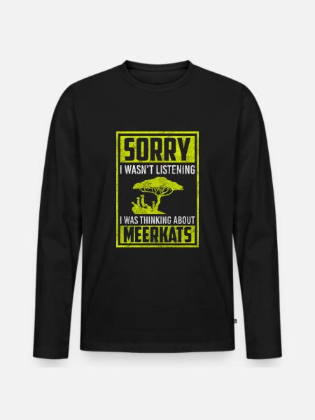 Wilderness transverse stripe mammal - Men's Premium Organic Long Sleeve Shirt - black