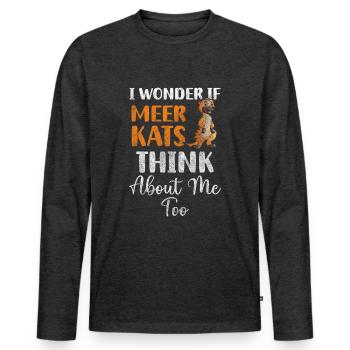 Wild Animal Insectivore Mammal - Men's Premium Organic Long Sleeve Shirt - heather anthracite - Front - Nico (187cm)
