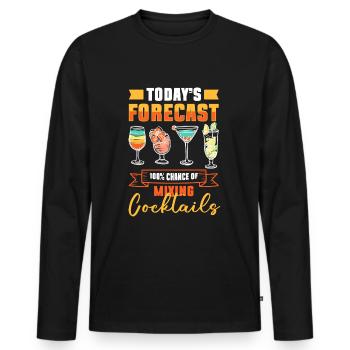 Barkeeper Getränke Mixer - Männer Premium Bio Langarmshirt - Schwarz - Vorne - Nico (187cm)