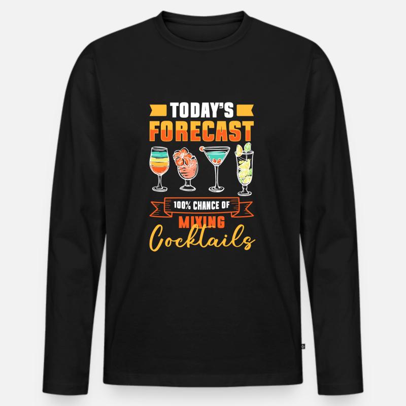 Barkeeper Getränke Mixer - Männer Premium Bio Langarmshirt - Schwarz