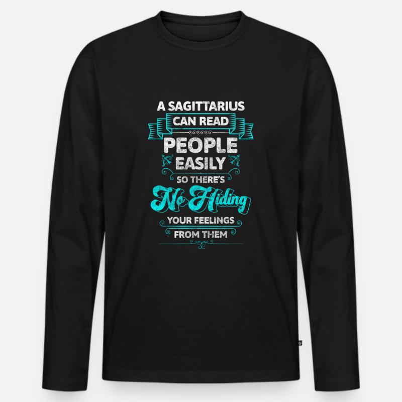 Sternzeichen Geburt Konstellation - Männer Premium Bio Langarmshirt - Schwarz