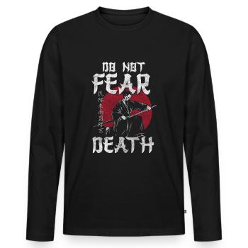 Épée de samouraï Courage Ronin - T-shirt manches longues Premium bio Homme - noir - Devant - Nico (187cm)