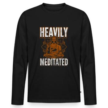 Meditation Salvation Mindfulness Tao - Men's Premium Organic Long Sleeve Shirt - black - Front - Nico (187cm)
