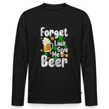 Ireland Excursion Irish - Men's Premium Organic Long Sleeve Shirt - black - Front - Nico (187cm)