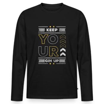 Alcohol Bar Party Party Drink - Men's Premium Organic Long Sleeve Shirt - black - Front - Nico (187cm)