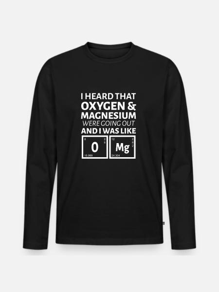 Chemistry Geek Fun Shirt Science Nerd - Men's Premium Organic Long Sleeve Shirt - black