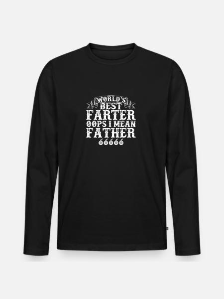 World's Greatest Farter - Men's Premium Organic Long Sleeve Shirt - black