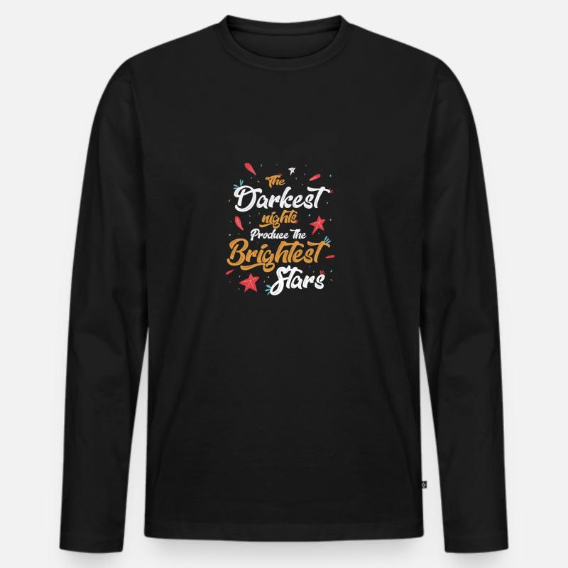 Hellste Sterne Geschenk - Männer Premium Bio Langarmshirt - Schwarz