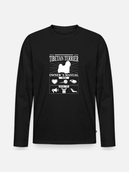 Tibet-Terrier Besitzer Geschenk - Männer Premium Bio Langarmshirt - Schwarz