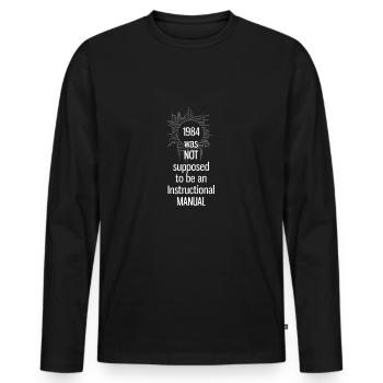 nerd 1984 platine programmateur cpu surveillance ge - T-shirt manches longues Premium bio Homme - noir - Devant - Nico (187cm)