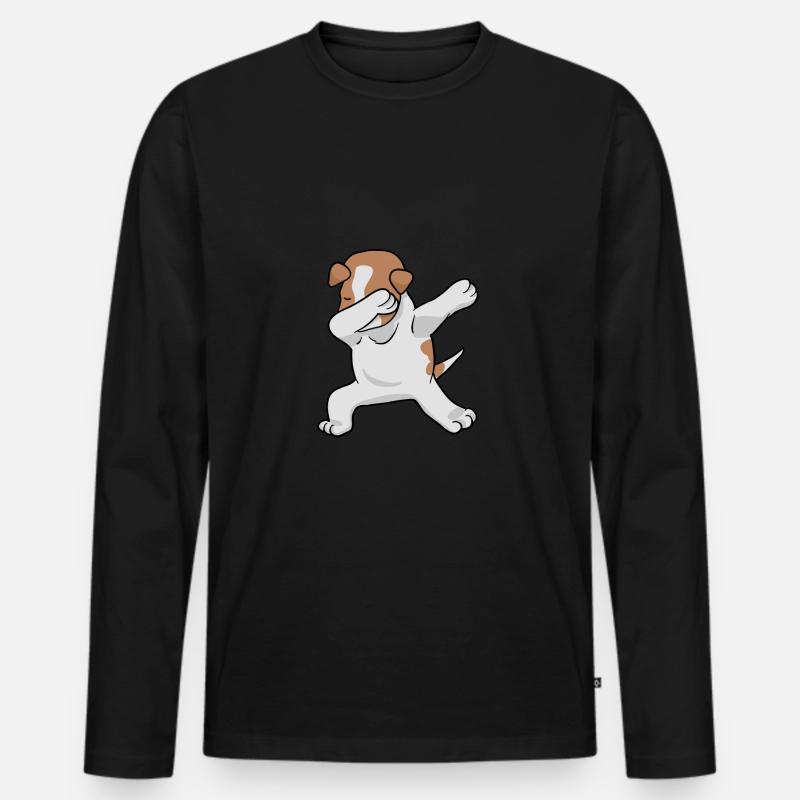 Jack Russell - Jack Russel Terrier - Männer Premium Bio Langarmshirt - Schwarz