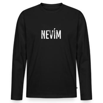 Nevim Czech Teacher Czechia Cesko - I Don't Know - Men's Premium Organic Long Sleeve Shirt - black - Front - Nico (187cm)
