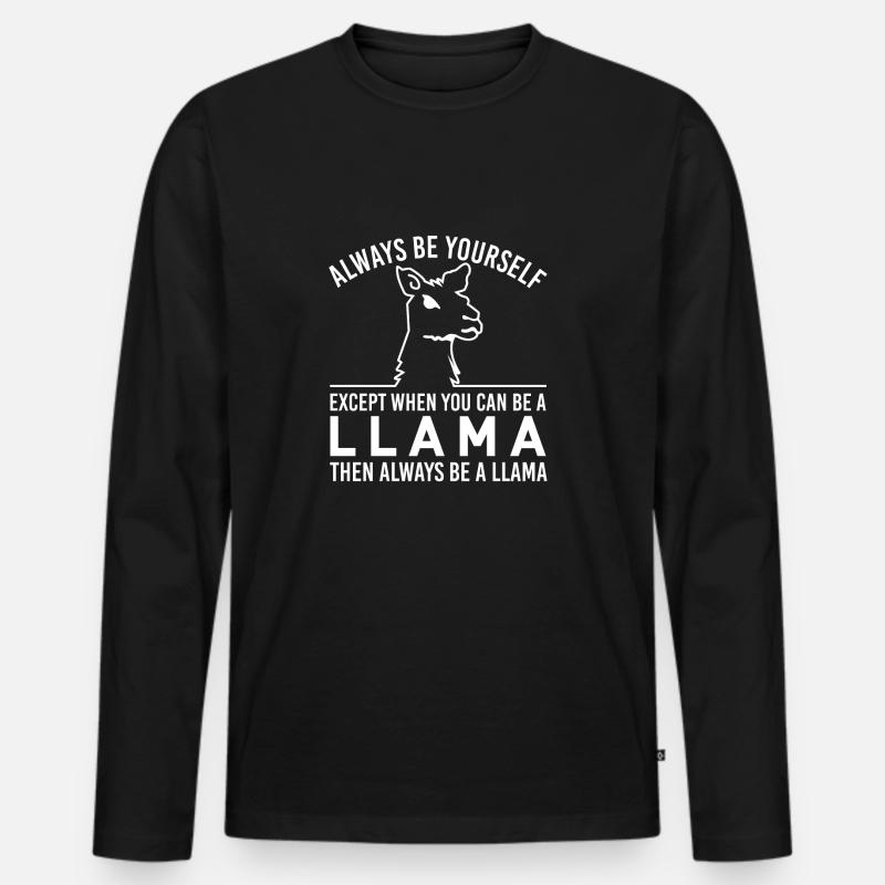 Always Be Yourself - Männer Premium Bio Langarmshirt - Schwarz