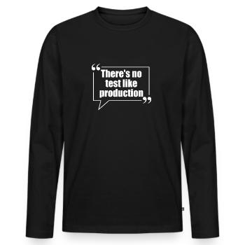 Programmierer, Software, Informatik, Developer - Männer Premium Bio Langarmshirt - Schwarz - Vorne - Nico (187cm)