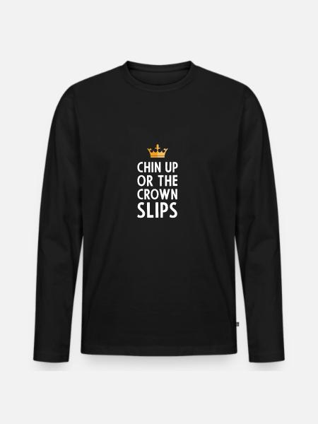 Chin Up lahja prinsessa - Premium luomulaatuinen miesten pitkähihainen paita - musta