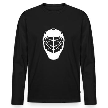 Hockey Eishockey Geschenk Hockeymaske Hockeyspiele - Männer Premium Bio Langarmshirt - Schwarz - Vorne - Nico (187cm)