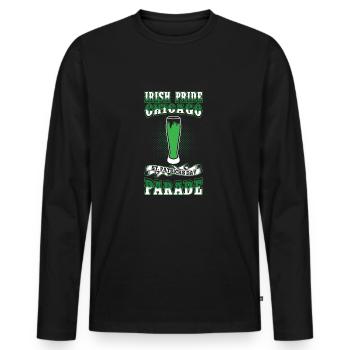 Parade-Bier des irischen Stolz-Chicagos St. Patricks Tages - Männer Premium Bio Langarmshirt - Schwarz - Vorne - Nico (187cm)