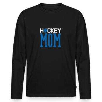 Hockey Mama - Männer Premium Bio Langarmshirt - Schwarz - Vorne - Nico (187cm)