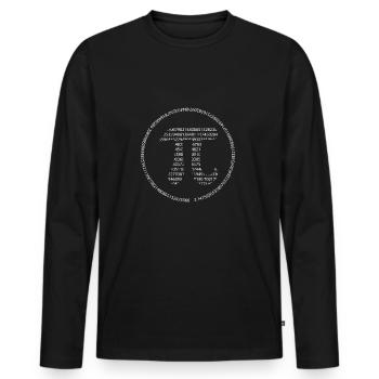 Pi - Pi Day - white - Men's Premium Organic Long Sleeve Shirt - black - Front - Nico (187cm)