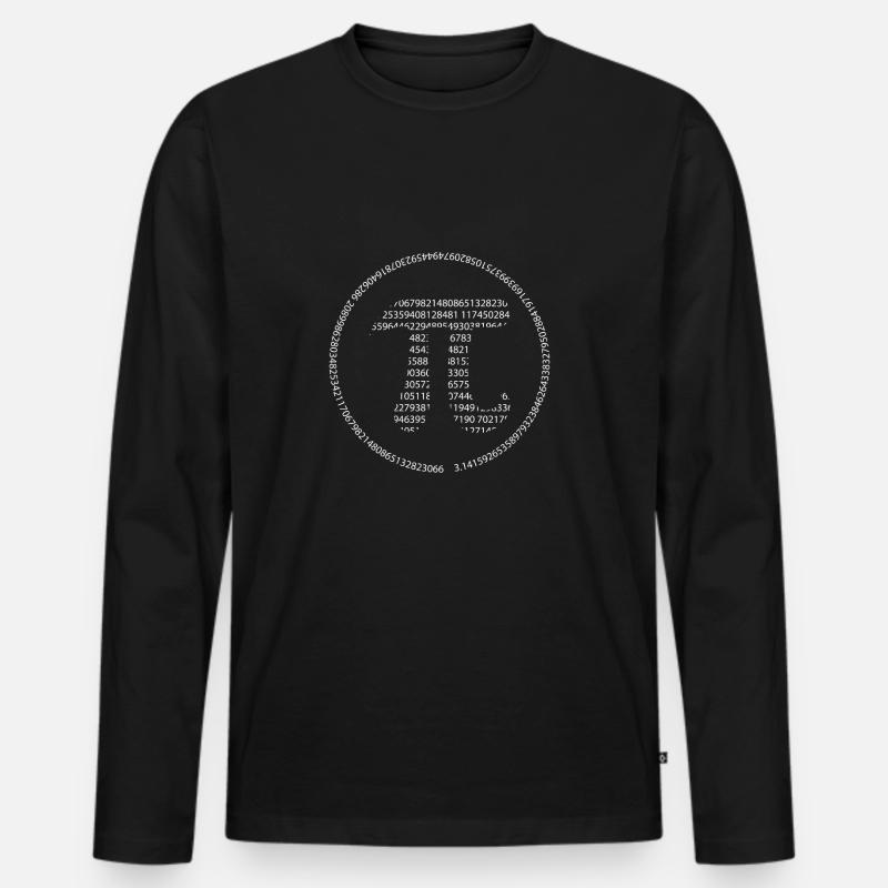 Pi - Pi Day - weiß - Männer Premium Bio Langarmshirt - Schwarz
