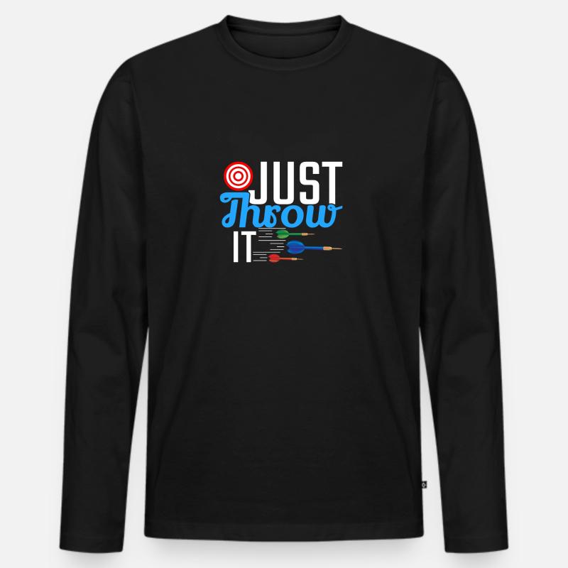 Dart Geschenk Männer Frauen Design - Männer Premium Bio Langarmshirt - Schwarz