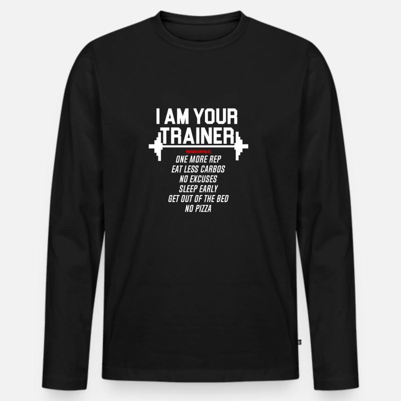 Persönlicher Trainer - Männer Premium Bio Langarmshirt - Schwarz