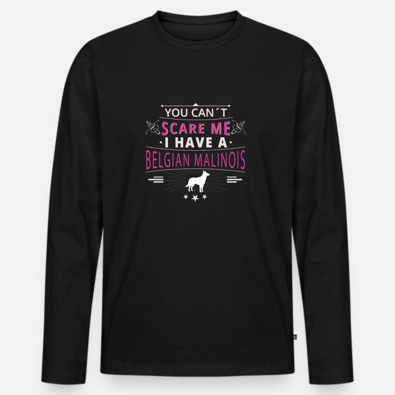 Malinois scare - Männer Premium Bio Langarmshirt - Schwarz