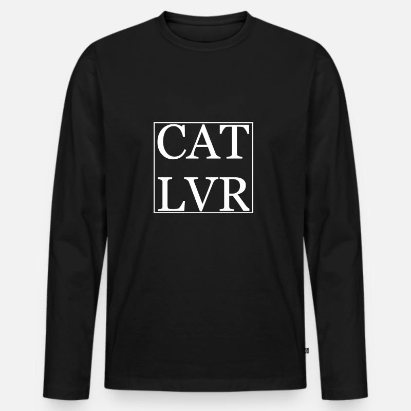 Cat lover - Männer Premium Bio Langarmshirt - Schwarz