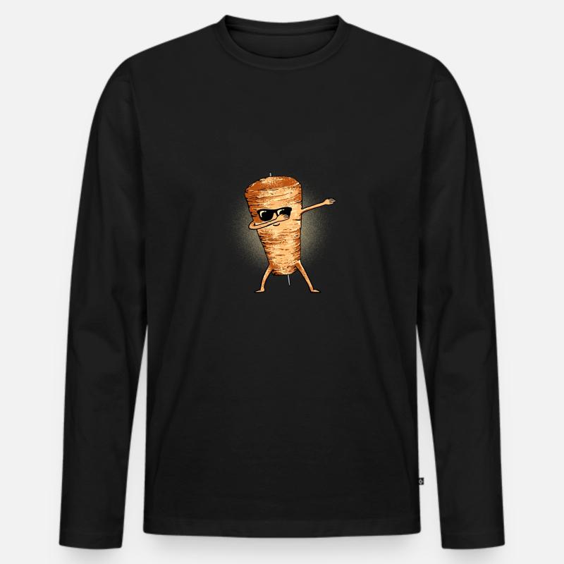 Dabbender Dönerspieß Döner Dab - Männer Premium Bio Langarmshirt - Schwarz