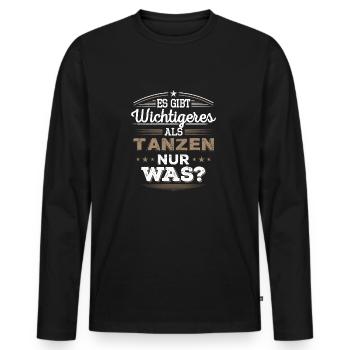 Tanzen, Dancing, Geschenk - Männer Premium Bio Langarmshirt - Schwarz - Vorne - Nico (187cm)