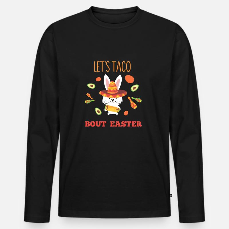 Let's taco about easter - Männer Premium Bio Langarmshirt - Schwarz