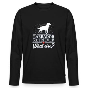 Labrador Retrievers what else? - Men's Premium Organic Long Sleeve Shirt - black - Front - Nico (187cm)