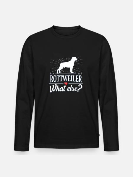 Rottweiler what else? - Männer Premium Bio Langarmshirt - Schwarz