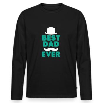 Father's Day gift Father's best dad of all time - Men's Premium Organic Long Sleeve Shirt - black - Front - Nico (187cm)