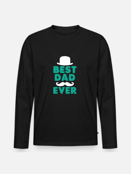 Fars dag gave Fars bedste far hele tiden - Premium økologisk langærmet T-shirt til mænd - sort