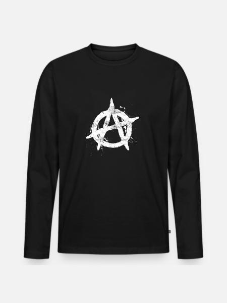 Anarchy Cool - Men's Premium Organic Long Sleeve Shirt - black