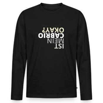 Cabrio Geschenk für Cabriolet Freunde - Männer Premium Bio Langarmshirt - Schwarz - Vorne - Nico (187cm)