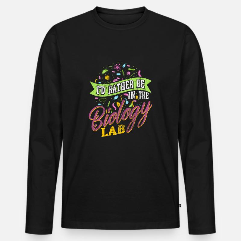 Biology Lab - Männer Premium Bio Langarmshirt - Schwarz
