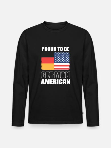 American German - Men's Premium Organic Long Sleeve Shirt - black