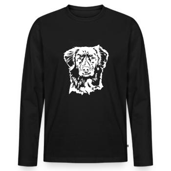 Nova Scotia Duck Tolling Retriever Portrait Dogs - Men's Premium Organic Long Sleeve Shirt - black - Front - Nico (187cm)
