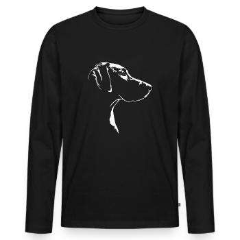 Hungarian Vizsla Dog Dogs Vischel Wilsigns - Men's Premium Organic Long Sleeve Shirt - black - Front - Nico (187cm)