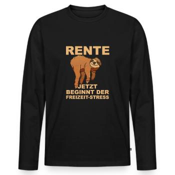Kollege Arbeit Verabschiedung Rente Geschenk - Männer Premium Bio Langarmshirt - Schwarz - Vorne - Nico (187cm)