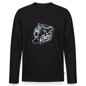 Lord of the boards Snowboard Boarder - raffstaff ® - Men's Premium Organic Long Sleeve Shirt - black - Front - Nico (187cm)