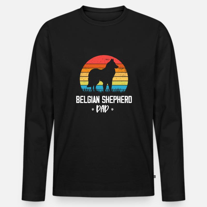 Belgischer Schäferhund - Männer Premium Bio Langarmshirt - Schwarz